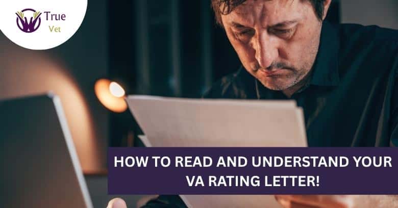 Veterinarian analyzing VA rating letter for pet health assessment.